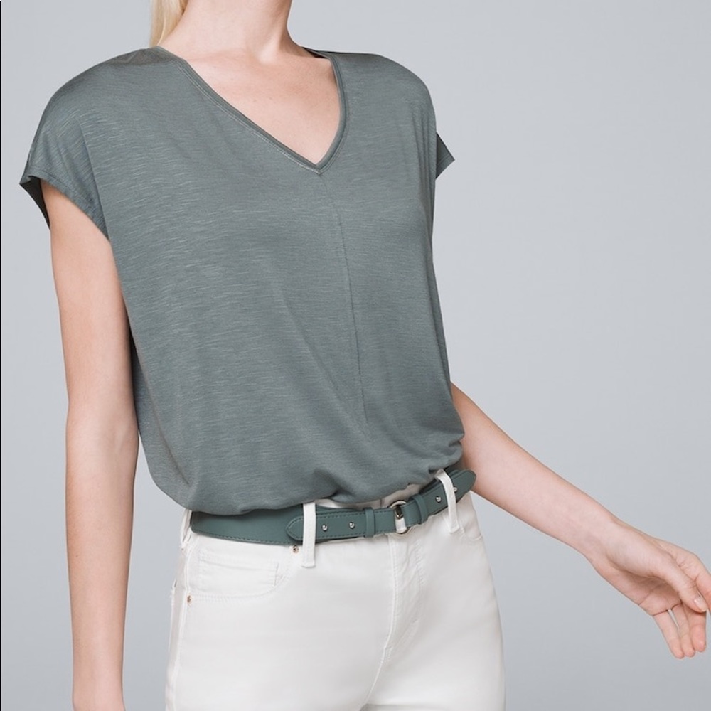 ISO: WHBM Jetsetter Tee in Wintergreen XS